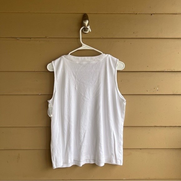 Talbots Tank Top White Women's Size XL Classic Summer Casual Vacation - Picture 6 of 6